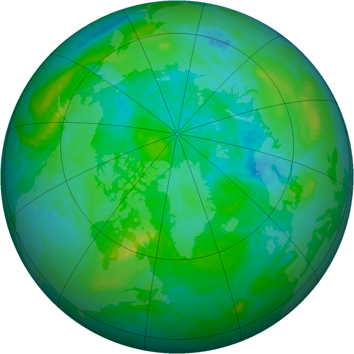 Arctic ozone map for 28 August 2001